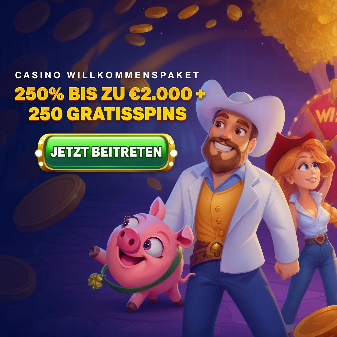 Affiliate-Landing-Vorschau für Spins of glory